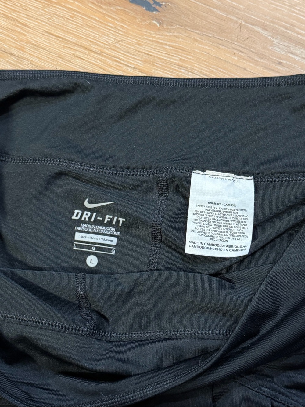Black Nike Tennis Skirt Skort Women’s Large - Picture 3 of 4